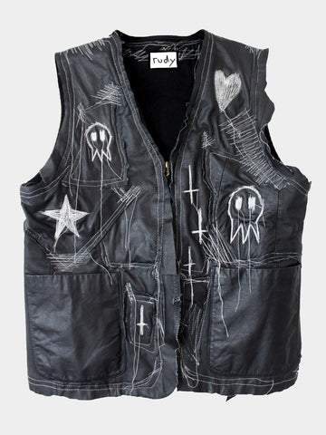 Patchwork Doodle Vest
